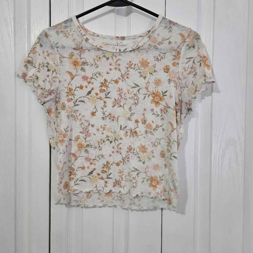 American Eagle Floral Crop Top